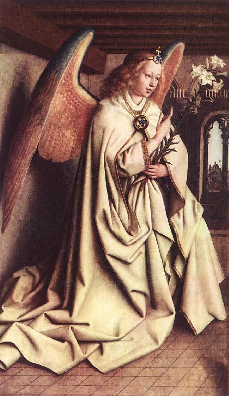 EYCK, Jan van Angel of the Annunciation Germany oil painting art